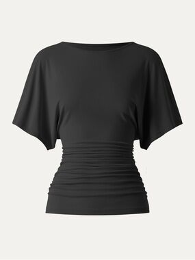 OGL Effortless Boatneck
Batwing Sleeve Side Ruched Top